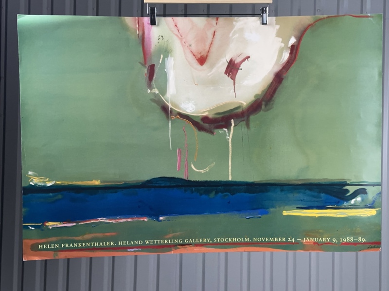 Utställningsplansch Heland Wetterling Gallery, Helen Frankenthaler 1988-1989