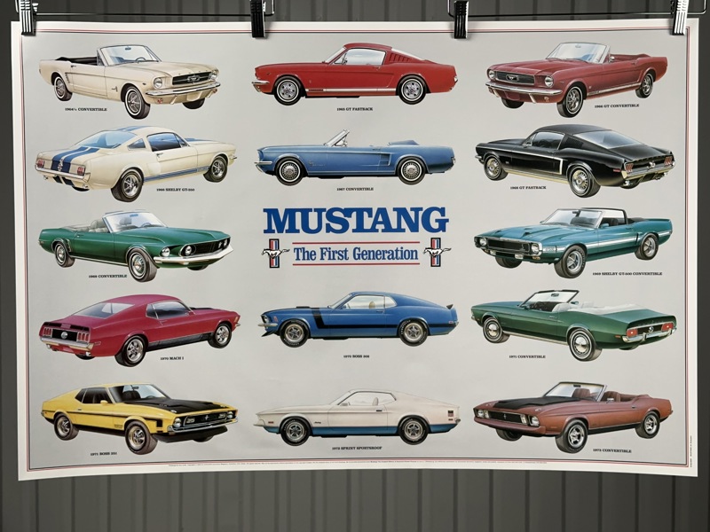 Poster First Generation Mustang